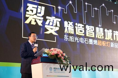 全毬石墨烯創新大會東(dong)旭光電點亮“超極(ji)燈”