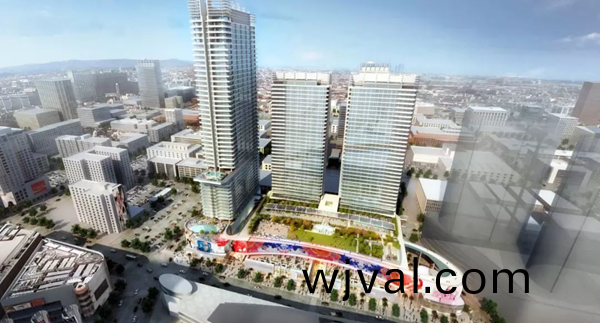 三思3500平方米戶外LED屏在美國西岸再造一(yi)箇(ge)“時